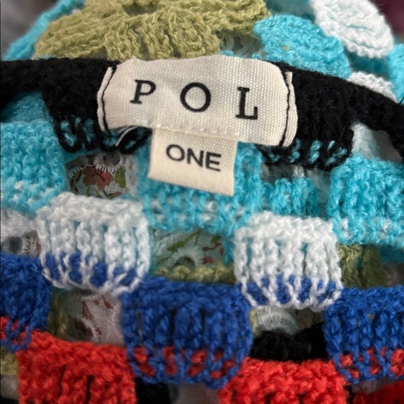 NWT POL Multicolor Crochet Long Coat - Picture 6 of 6